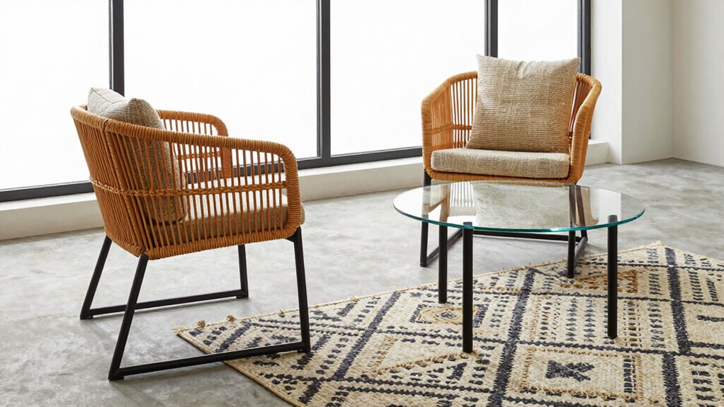 modern rattan decor styling