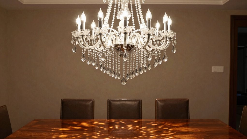 optimal chandelier dining height