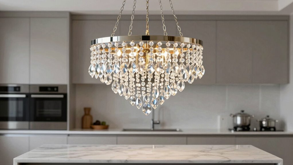 optimal chandelier height placement