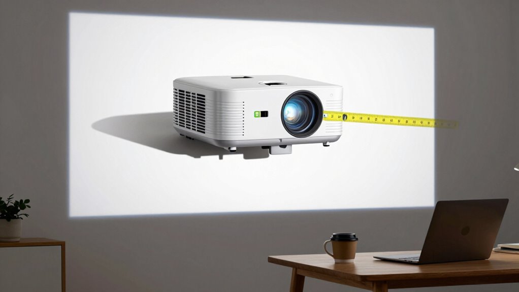 optimal projector placement distance