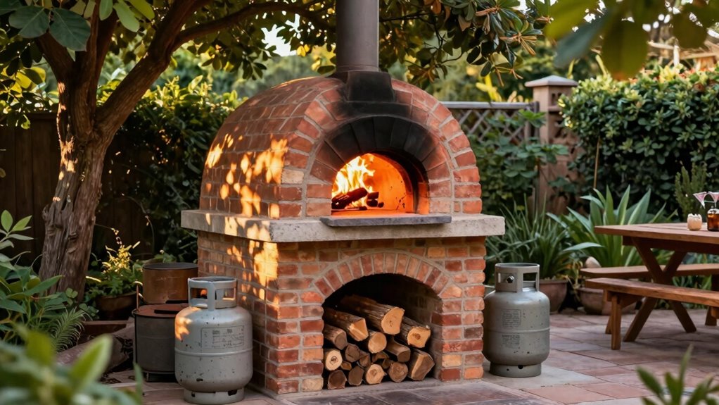 outdoor pizza oven placement