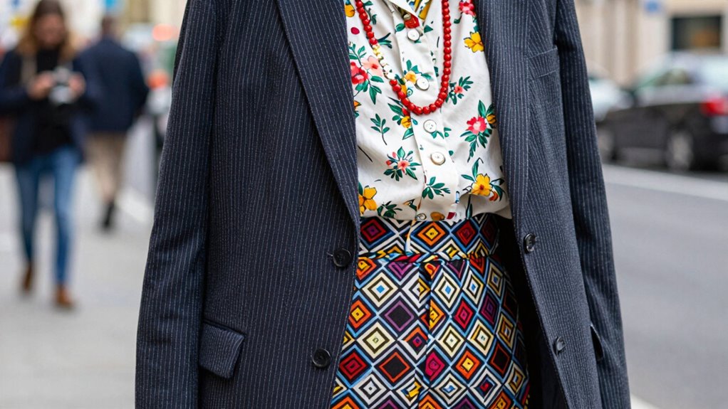 pattern mixing with color coordination