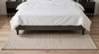 proper bedroom rug placement