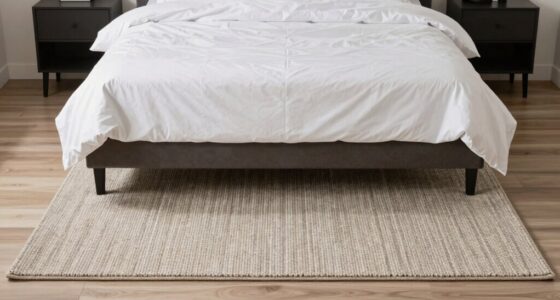 proper bedroom rug placement