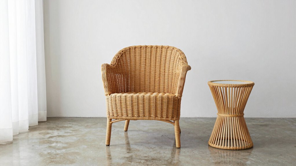 refined rattan minimalist decor