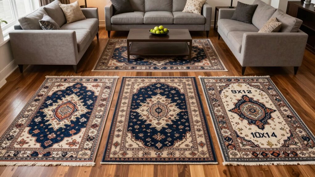 rug size influences perception
