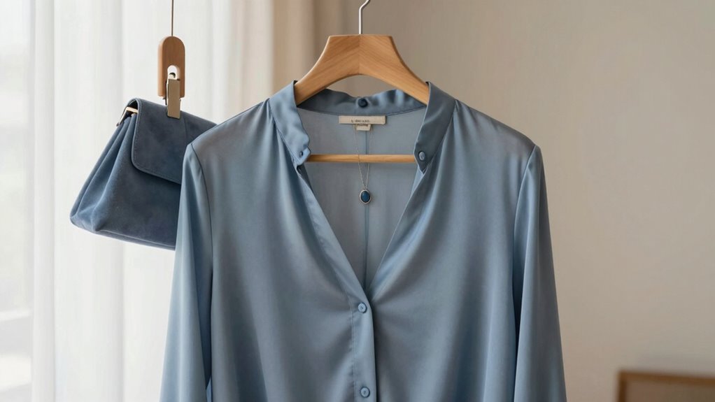 stylish dusty blue outfits