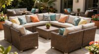 stylish outdoor wicker sectionals
