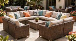 stylish outdoor wicker sectionals