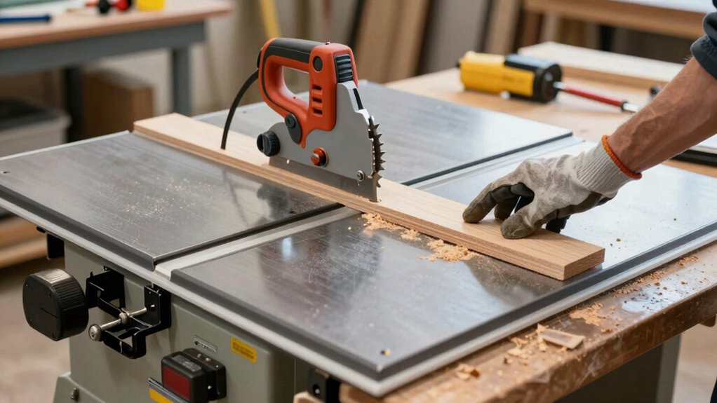 test setup before cutting