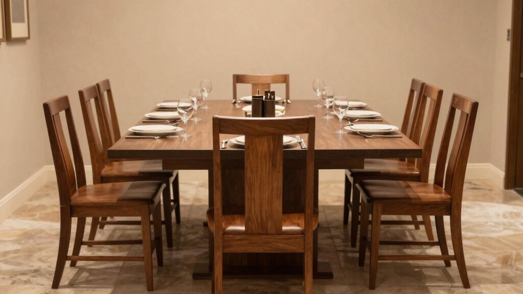 thoughtful harmonious dining arrangement