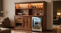 top bar cabinets with fridges