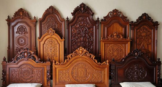 top carved wood headboards