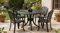 top cast aluminum bistro sets
