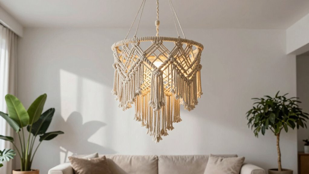 top macrame pendant lights