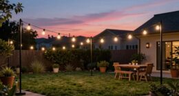 top outdoor string light poles
