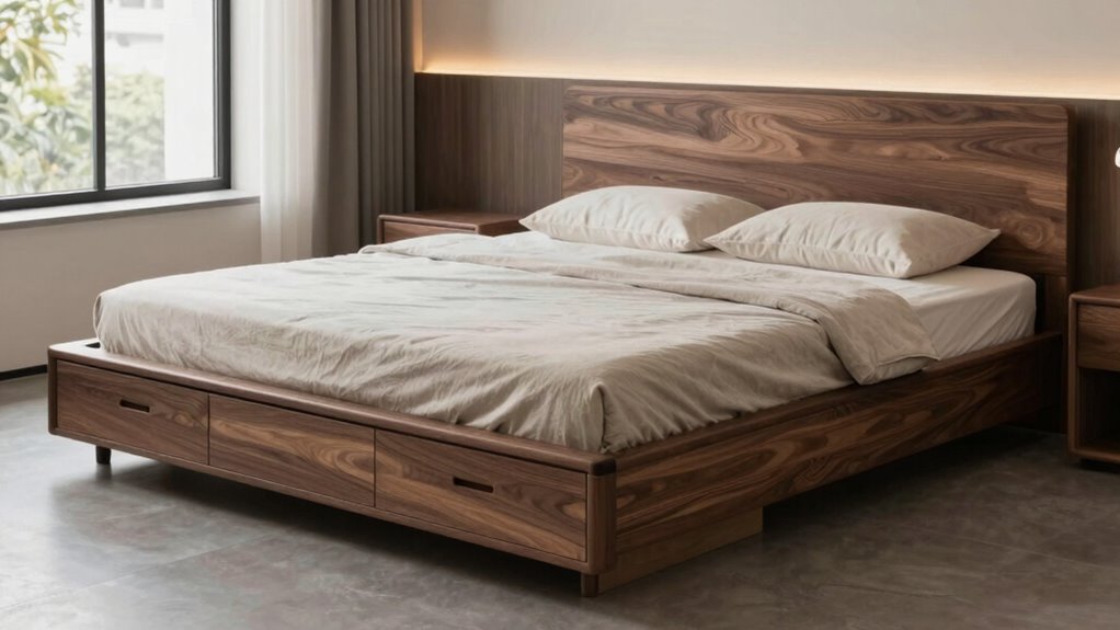 top platform bed storage
