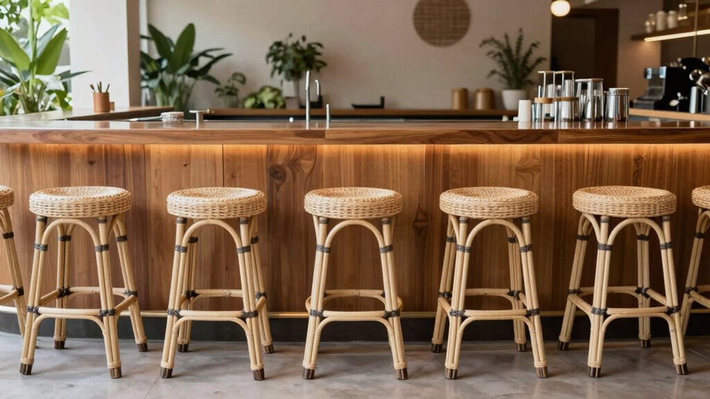 top rattan bar stool sets