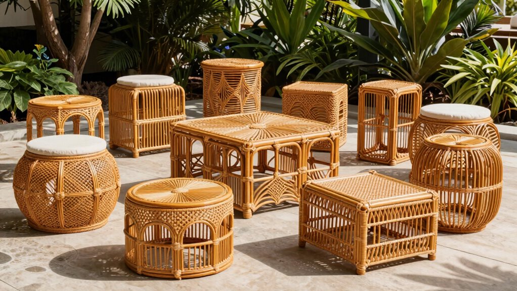top rattan side table sets