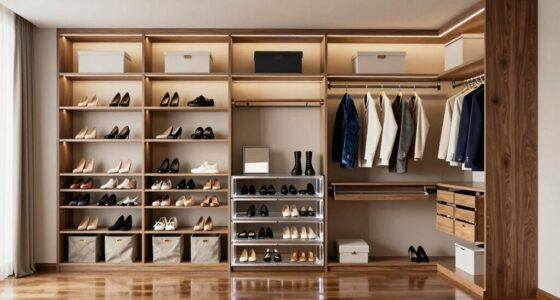 top walk in closet organizers