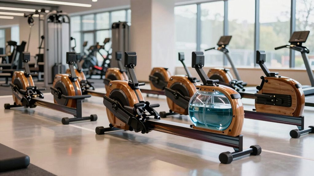 top water rowing machines