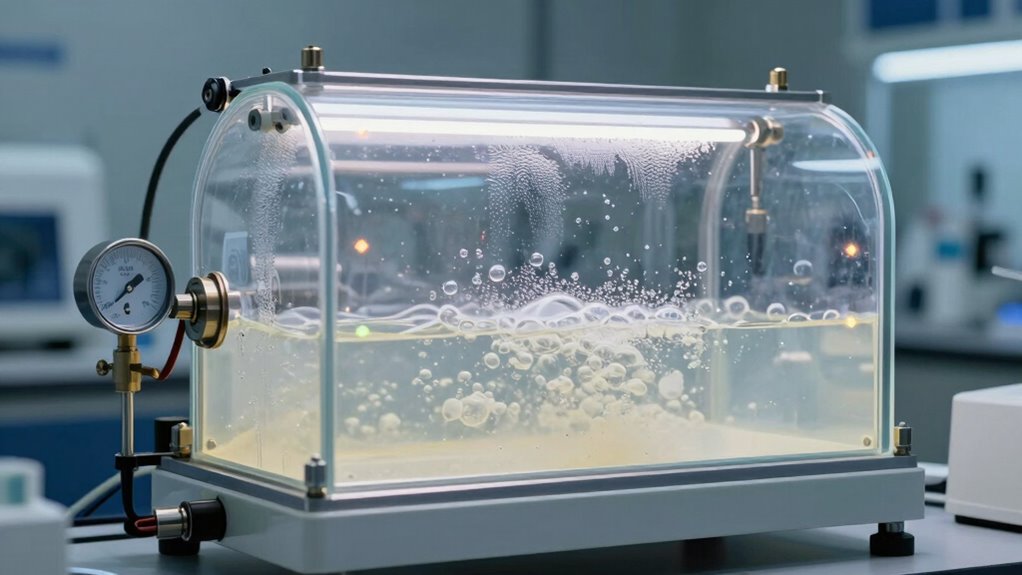 use vacuum chamber for degassing