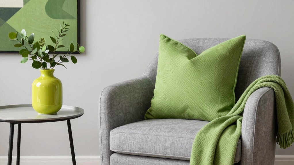 vibrant chartreuse decor accents