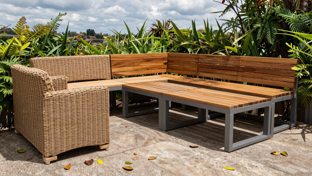 wicker teak aluminum durability