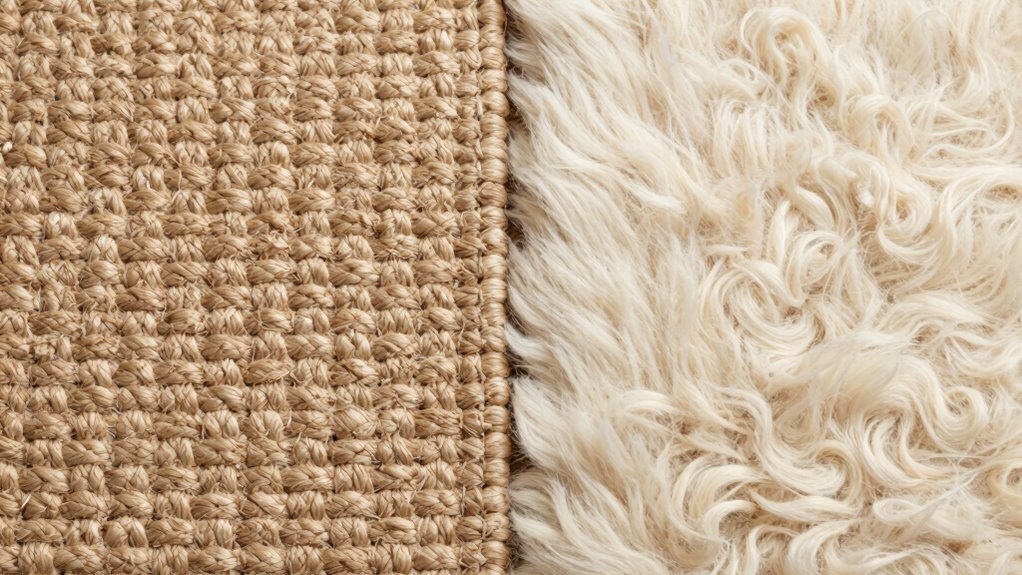 wool plushness jute texture