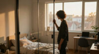 A Glass Partition Turns a 270-Square-Foot Studio Into a Proper One Bedroom