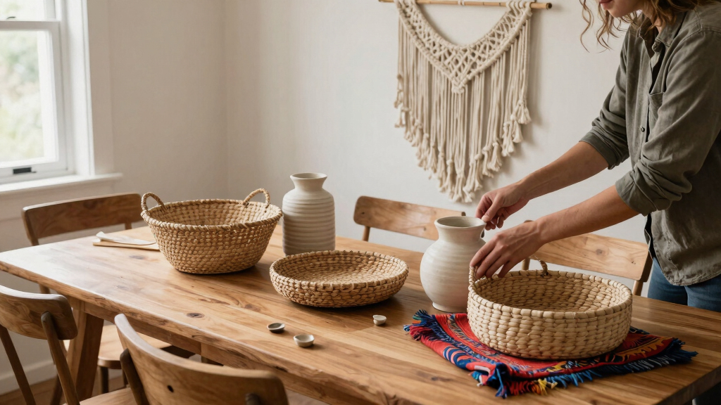 She Made a Few Boho Swaps, and Now the Dining Room Feels More Like Her