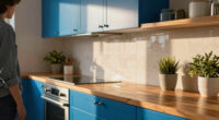 They Transformed Their Dated Kitchen Into A Chic, Blue Cabinet Oasis