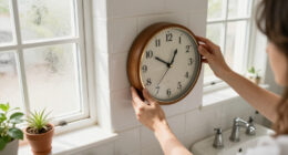 I Moved A Clock To My Bathroom, And It Changed My Morning Routine Forever