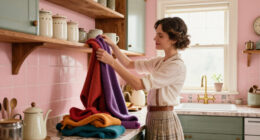 She Stores Sweaters In The Kitchen Of Her Pink-Drenched 1920S LA Studio