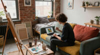 This 500-Square-Foot Studio Doubles As An Artist's Home And Workspace