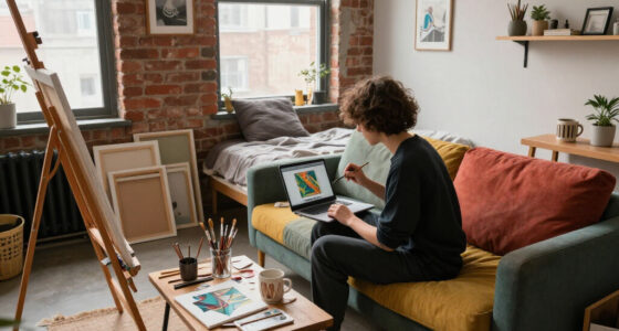 This 500-Square-Foot Studio Doubles As An Artist's Home And Workspace