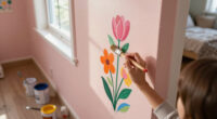 Her Sister Painted Flowers On Her Hallway Walls — Now It’s A Colorful Escape