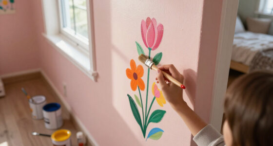 Her Sister Painted Flowers On Her Hallway Walls — Now It’s A Colorful Escape