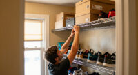 I Put Dollar Tree Wire Cabinet Shelves In My Closet For Smart Shoe Storage