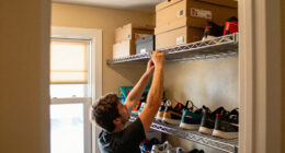 I Put Dollar Tree Wire Cabinet Shelves In My Closet For Smart Shoe Storage