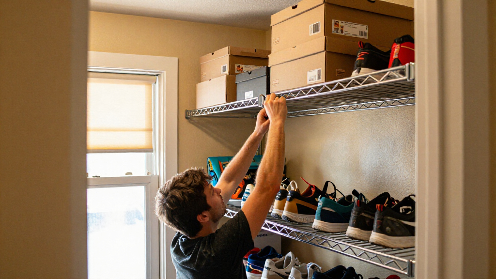I Put Dollar Tree Wire Cabinet Shelves In My Closet For Smart Shoe Storage