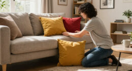 They Took A Risk On Mustard And Red — It Completely Changed This Living Room