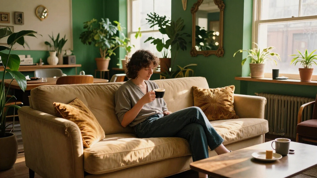 They Turned Their Beige 1900S Parlor Into A Bold, Green “Analog Room”