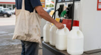 Why People Are Bringing Empty Milk Gallons To The Gas Station