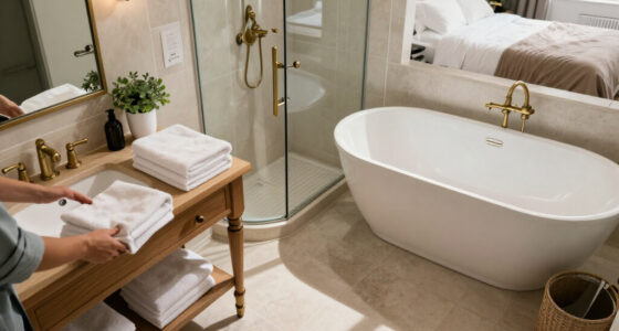 A Clever Layout Turned This Awkward-shaped Room Into A Luxe Hotel-style Bathroom