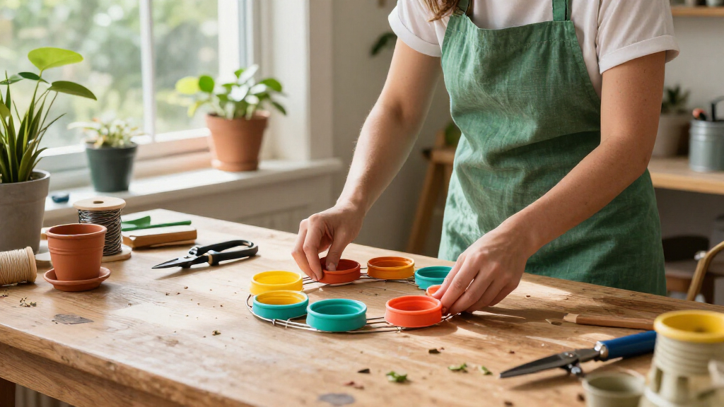 Don't Toss Your Plastic Nursery Pots: Use Them For This Cute DIY Wreath Idea