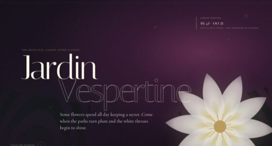 Jardin Vespertine — The Night-Blooming Garden — Time-gated SVG blooms (FABLE/175, room 157)