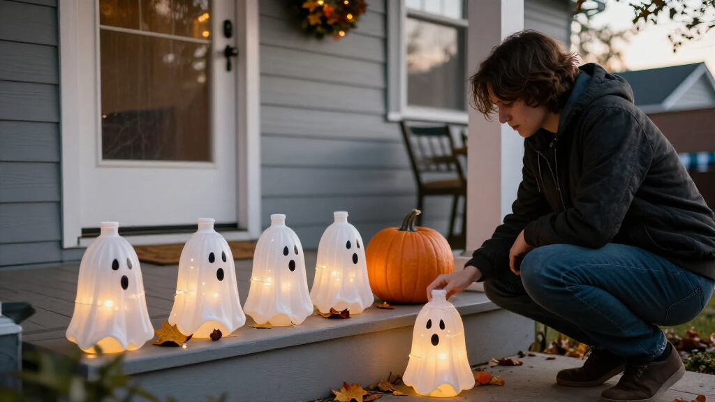 Not Wreaths: Bring Back Nostalgic '90S Halloween Decor With This Milk Jug Porch Garland
