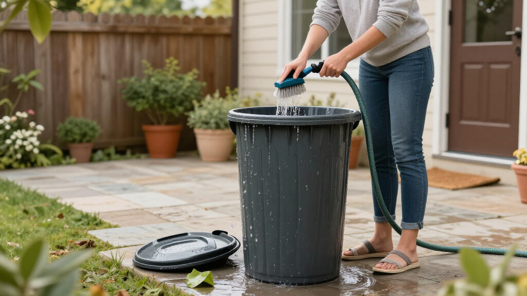 Smelling Your Garbage Cans? The Underrated Trick To Give Them A Deep Clean