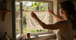 Woman Uses Lace To Keep Bugs Out Of The House With An Impressive DIY